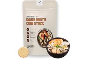 LA VOIE FOODS Japanese Seafood Coin Dashi Stock (4g/20 Count) - Dissolve Umaimi Dish Soup Stock, All natural Ingredient for Ramen Broth, Miso Soup, Asian Soup Base Stock, Korean broth tablet