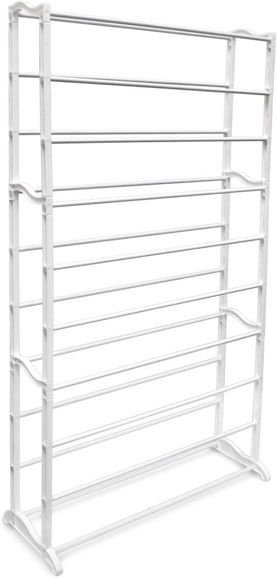 Relaxdays White Shoe Rack for up to 40 Pairs of Shoes Amazon.co.uk