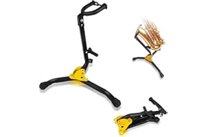 Alto Sax Stand - Foldable(12") & Adjustable - Triangle Base Design by KUWAN
