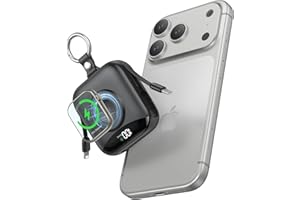 CITICR Portable Charger, 10000mAh 22.5W Fast Charging Power Bank with Built-in Cables, Travel Essentials Battery Pack with LED Display for iPhone, Portable iWatch Charger for 11/10/9/8/7/6/5/4/SE/Ultra Black