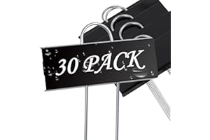 FORUP Metal Plant Labels, 30 Pack Garden Label Markers, Weatherproof Garden Stake Tags, Reusable Planting Gardening Markers, Black