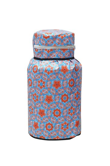 Star Bazaar PVC Fabric Gas Cylinder Cover LPG Cylinder Cover, (Size :-25 x 21inch), Multicolor