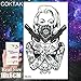 COKTAK 8 Pieces/Lot Realistic Masked Gangster Adults Temporary Tattoos For Women Sexy Body Art Weapon Girls Arm Tattoo Stickers Sheets AK Gun M416 AKM Sniper Rifle Fake Waterproof Death Skull Tattoo