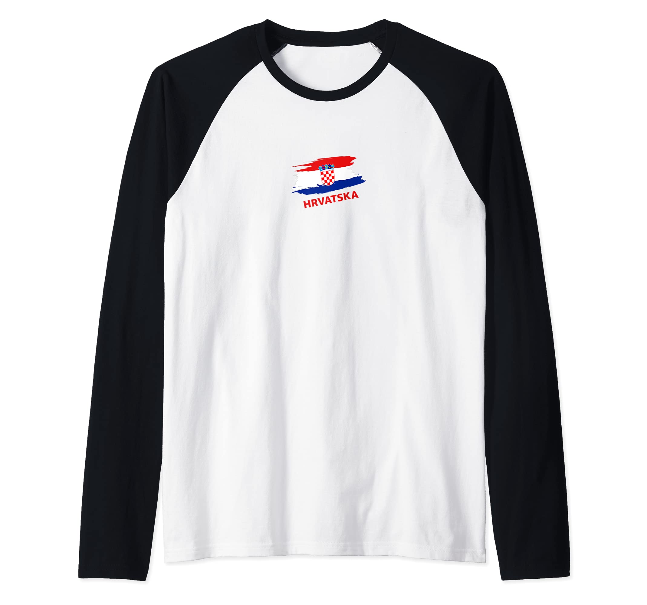 Flag Croatia Raglan Baseball Tee