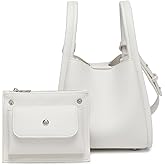 YONBEN PU Leather Tote Bag Slouchy Handbag with Zipper Stylish for Women's