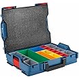 BOSCH - LBOXX-1A Bosch - L-BOXX-1A 17.5 In. x 14 In. x 4.5 In. Stackable Carrying Case with 13 pc. Insert Set Blue