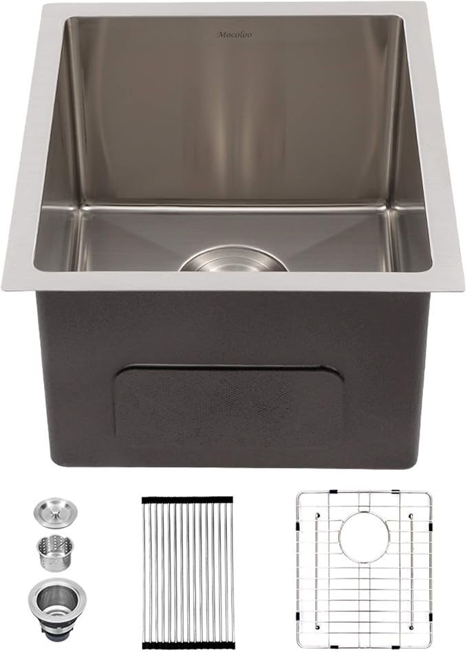 Undermount Bar Sink Mocoloo 15x17 Undermount Sink 16 Gauge Stainless