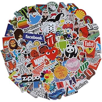 Stickers Pack Cool, 100 Pcs Vinyl Waterproof Stickers, for Laptop, Luggage, Car, Skateboard, Motorcycle, Bicycle Decal Graffiti Patches (Stickers - 2)