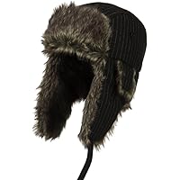 KingSize Men's Extra Large Fur Trim Hat - 3XL/4XL, Black at