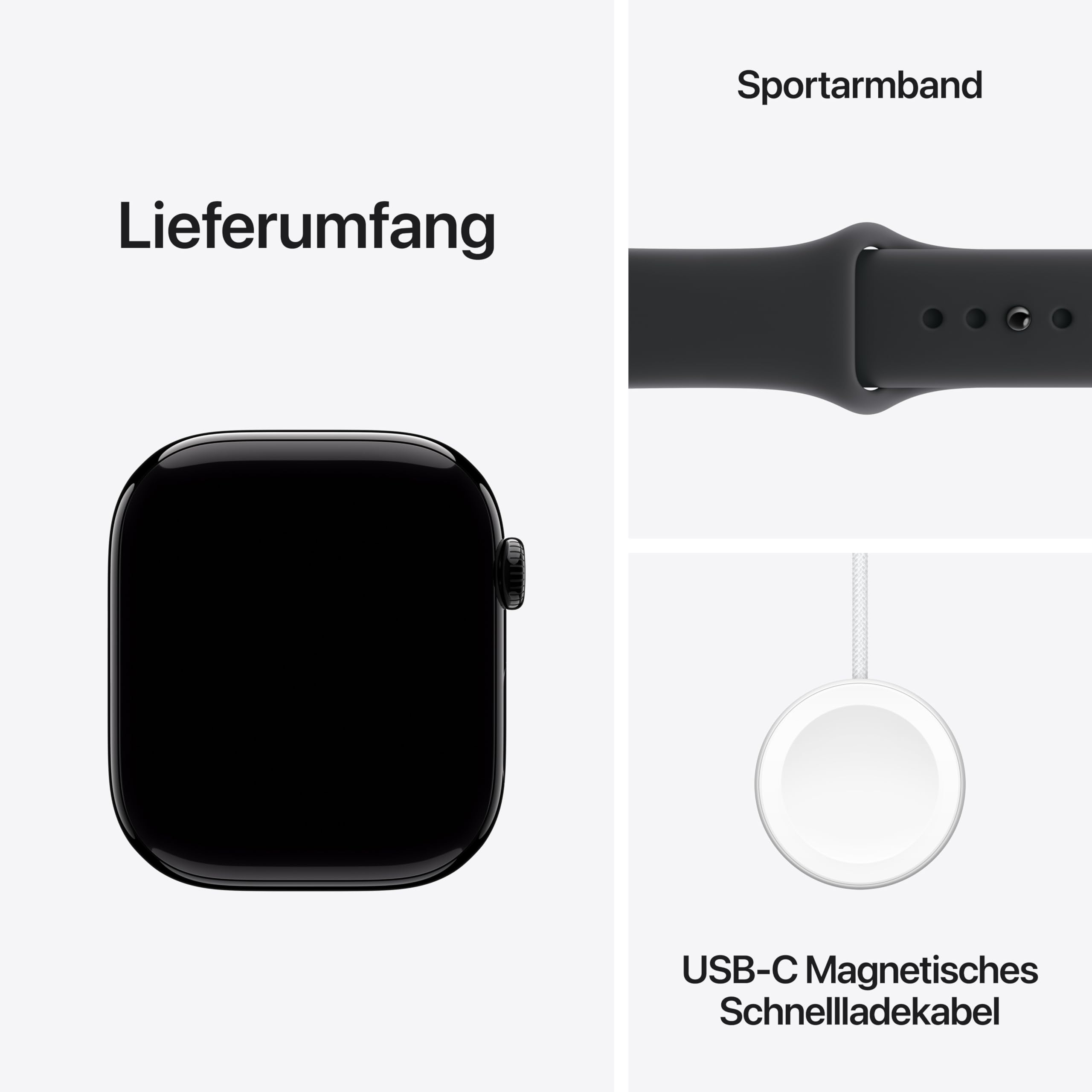 Apple Watch Series 11 GPS 46 mm Smartwatch mit Aluminiumgehäuse in Diamantschwarz und Sportarmband in Schwarz (S/M). Schlafindex, Fitnesstracker, Gesundheitstracking, Always-On Display, Wasserschutz 6