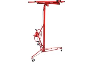TINVHY 16FT Drywall Lift Plasterboard Panel Hoist Jack with Caster Construction Lockable Lifter Carrier