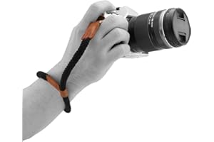 MegaGear SLR, DSLR Camera Cotton Wrist Strap, Black, One Size (MG1779)