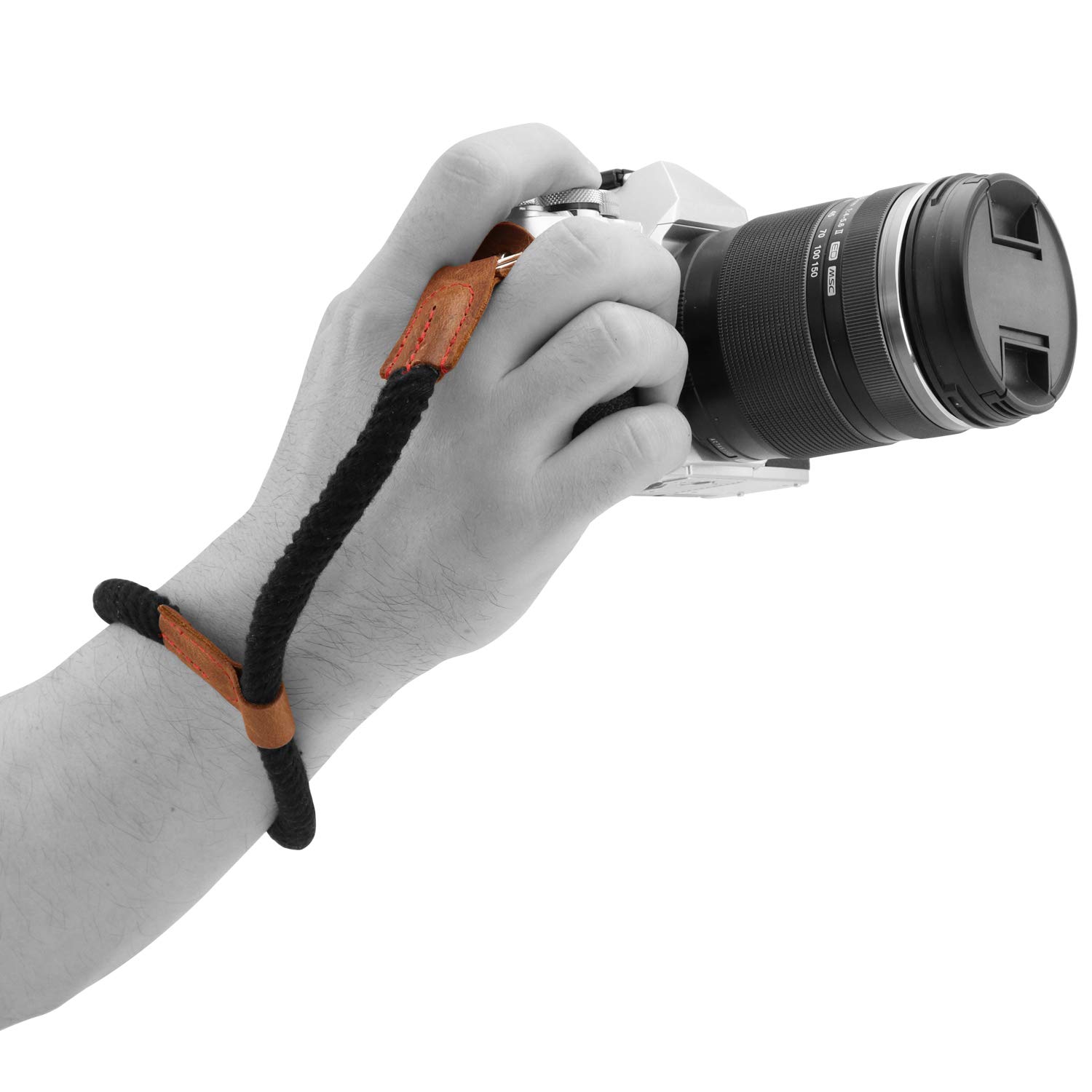 MegaGear MG1779 SLR, DSLR Camera Cotton Wrist Strap, Black, One Size