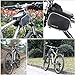 ROTTO Bike Frame Bag Bicycle Top Tube Bag Cell Phone Bag Waterproof Sensitive Touch Screen (Black-Gray)