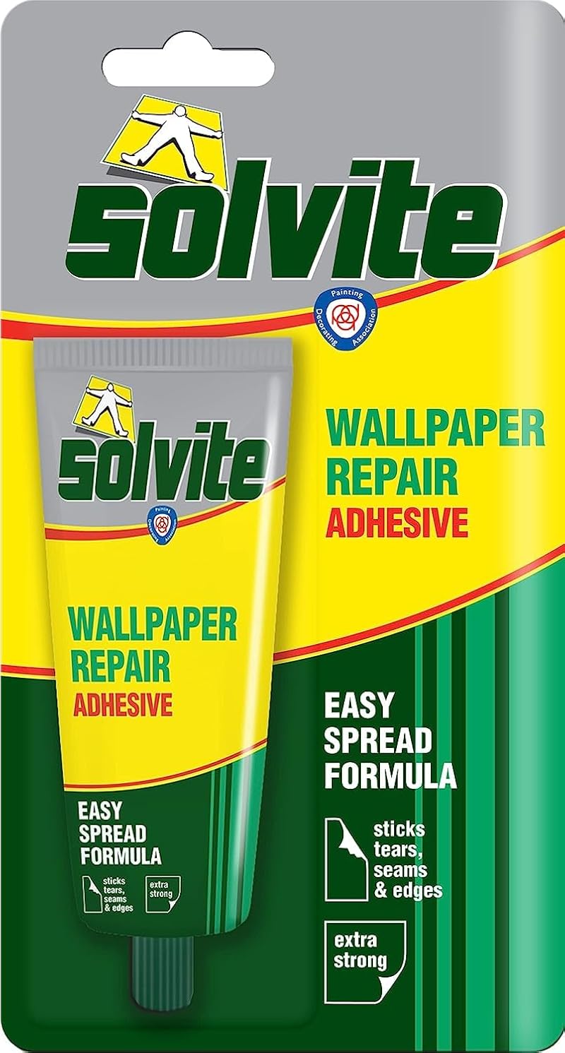 Solvite Wallpaper Repair Adhesive 56g Extra-Strong Easy-Spread Glue