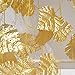 B&S FEEL 95 Inches Artificial Gold Grape Vine Leaf Vine Plant Garland Home Wedding Outdoor Decoration, Set of 12