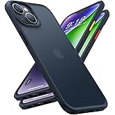 TORRAS Upgraded Shockproof for iPhone 14 Case [12FT Military Drop Protection][Sleek Premium Touch] Translucent Back & Soft Edge Slim Silicone Cover, Frosted Black