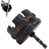 Aluminum Alloy Nut Zipper Drill Attachment for Fast Nut and Bolt Removal, Nut Drill Bit Socket Wrenches Tool Set, Slotted Wing Nut spinning Drive Kit, Nut Remover Bolt Extractor Tool