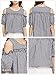 Romwe Women's Cold Shoulder Cute Blouse Short Sleeve Summer Tunic Top