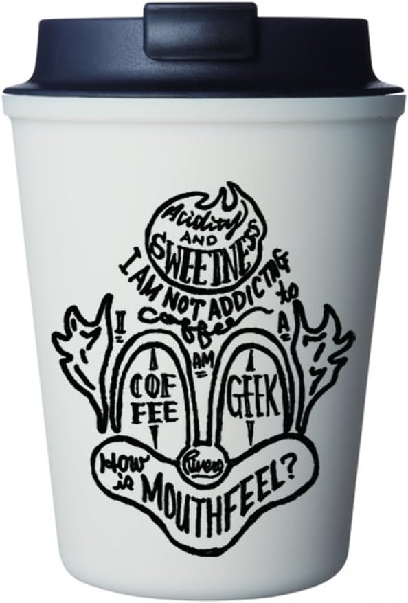 Rivers Drinkware "Wallmug" Double Walled Plastic Travel Cup Clown Design, White, 350 ml