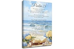 ZXHYWYM Psalm 23 Canvas Wall Art Bible Verse Picture Prints Christian Inspirational Quotes Art Poster Religious Scripture Pai