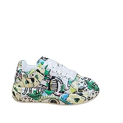 Breathable Low-top Lace-up Graffiti Running Shoes