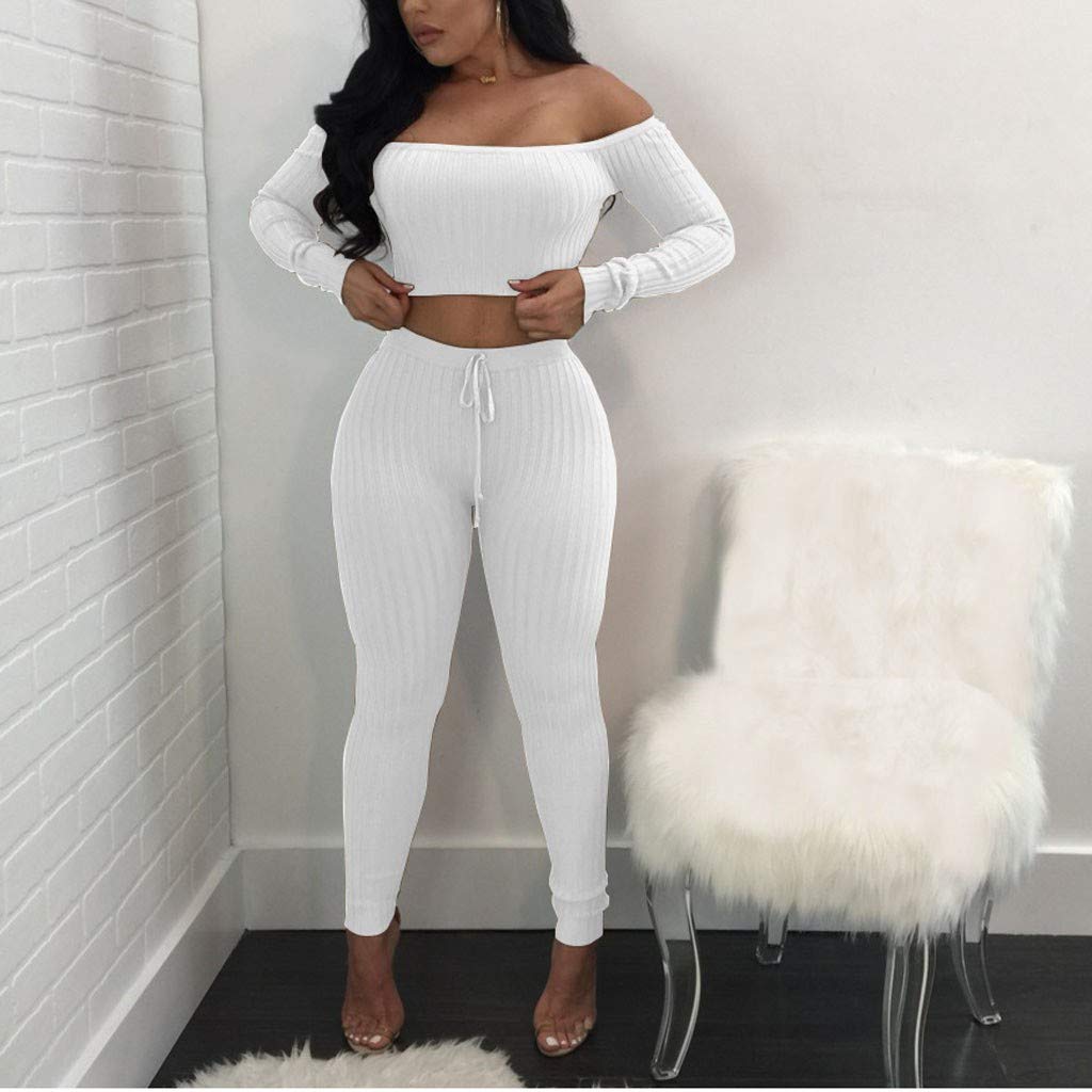 NIUQY Tute Eleganti Tutine Intere Jumpsuit Lunghi Estive Manica Lunga Senza  Spalline Casuale Tubino Tuta Taglie Forti Puro Colore con Due Pezzi Manica  Lunga Tinta Unita Monospalla Donna S-XL Fitness Tute berjaya.edu.my