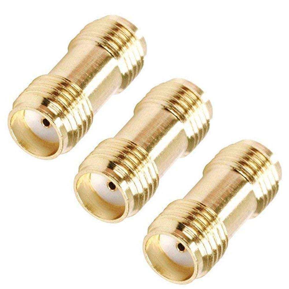 TengKo RF Coaxial Adapter Connector SMA Coax Jack - Female to Female (3-Pack)