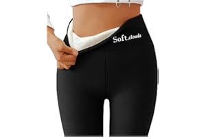 Women's Soft Clouds Fleece Leggings - Winter Slim CasualFleece Lined Legging for Everyday Wear