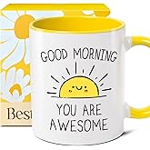 Funny Inspirational Mug Gift for Women, Good Morning You are Awesome mug, Novelty Appreciation Mugs Gifts for her, Christmas, Birthday mugs gifts ideas for Daughter, Sister, Female Coworker Friend-100