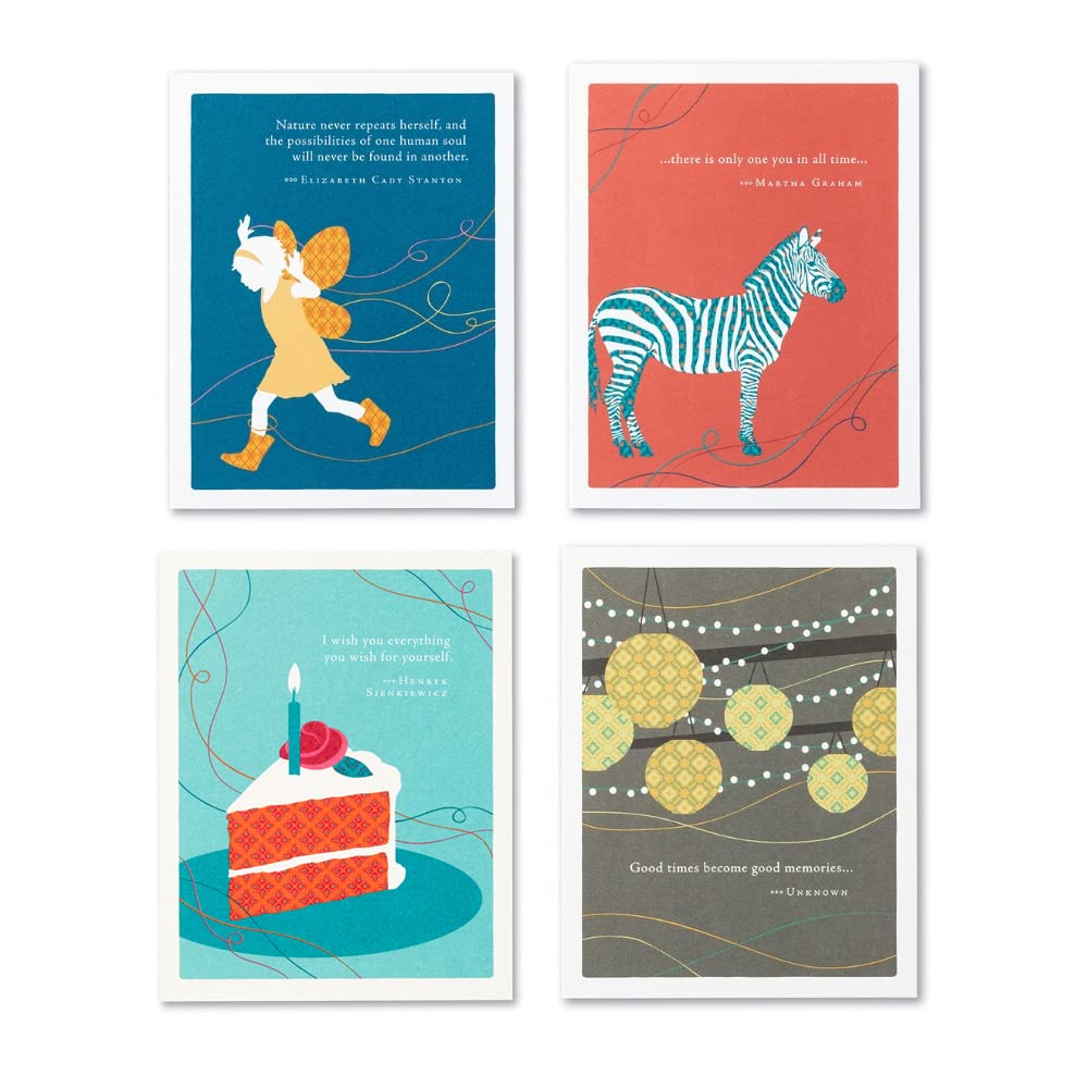 Positively Green: 4 Pack Birthday Card Bundle (Set 1)