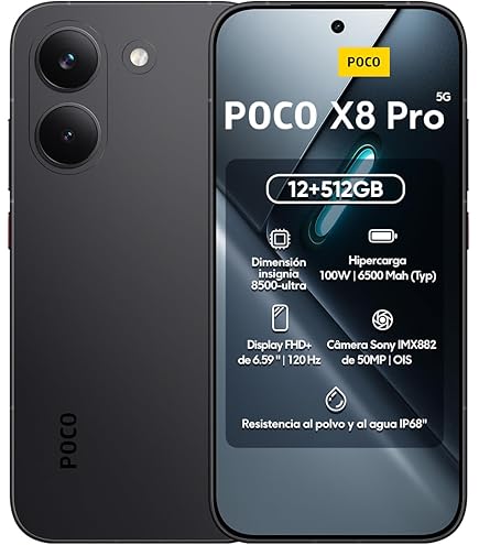 Smartphone Xiaomi Poco X7 Pro 5G NFC Black (Preto) 12GB RAM 512GB