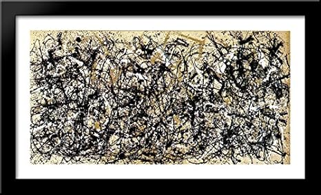 Amazon Com Autumn Rhythm Number 30 40x22 Large Black Wood Framed Print Art By Jackson Pollock Posters Prints
