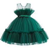 6M-9T Infant Baby Girls Ruffle Ball Gown Party Pageant Lace Dresses