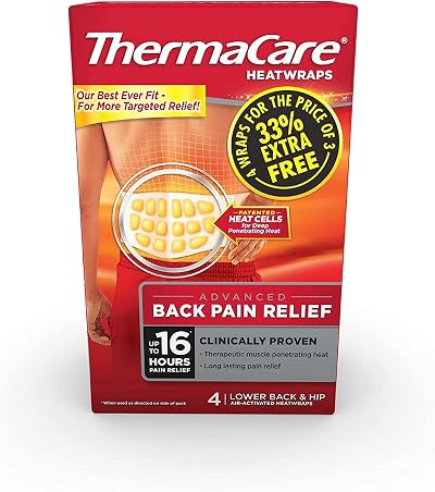ThermaCare Lower Back Heat Wrap (4 Count) 1 Pack Brand ThermaCare