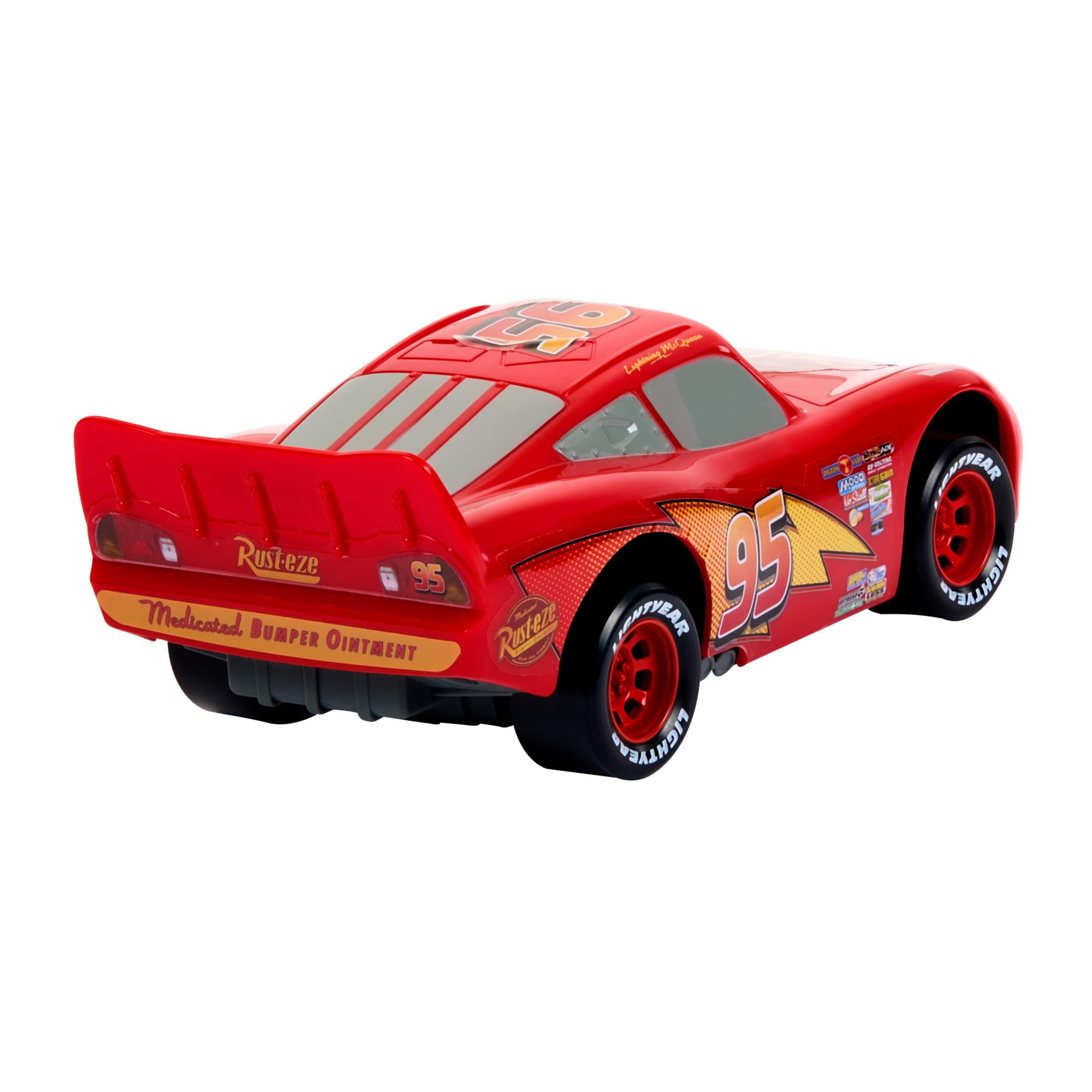 Mattel DISNEY Pixar Cars Moving Moments Lightning McQueen - Spielzeugauto mit beweglichen Gesichtsausdrücken, großes Format, für Kinder ab 4 Jahren, HPH64 3