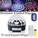 ihoven Disco Ball Party Lights, 9 Colors Rotating LED Disco Stage DJ Lights Crystal Magic Light Projector Sound Activated for KTV Xmas Wedding Club Karaoke Lighting Show with Remote Control (Black)