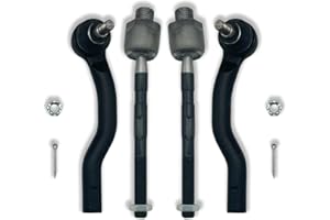 Koxot 4pcs Front Inner & Outer Tie Rod Ends Kit Fit for Ford Edge 2007 2008 2009 2010 2011 2012 2013 2014, Fit for MKX 2007 2008 2009 2010 2011 2012 2013 2014 2015 | ES800473 ES800474 EV800576