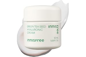 innisfree Green Tea Seed Hyaluronic Acid Cream with Barrier Boosting Complex & Ceramide, Hydrating Korean Face Moisturizer and Balancing Cream