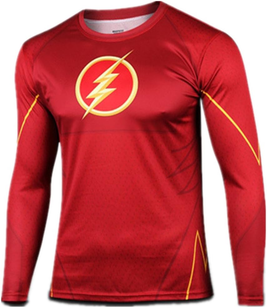 Carin Men's Shazam The Flash Black Adam Long Sleeve T-Shirt