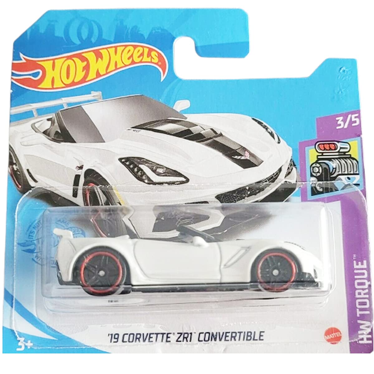 Hot Wheels 19 Corvette ZR1 Convertible HW Torque 3/5 (134/250) 2021 Short Card