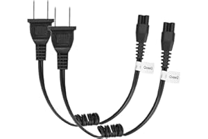 QVEEQ Stun Gun Charger Cord Compatible with VTS-T03, VTS-195; Police 305, Police 928-58, Avenger, Guard Dog Security, Jolt, Stun Master and Most Other Stun Guns 2 Pack（Expandable to 12inch）