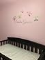 Personalized Girls Name Wall Decal With Flowers & Butterflies - Custom Nursery Wall Decor + FREE 'Hello' Decal