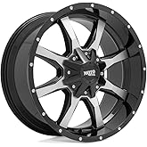 Moto Metal 20X10 5X5.0/5.5 4.56-24mm GLOSS BLACK W/MACHINED FACE - MO97021035324N