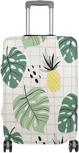 Amazon Co Jp スーツケースカバー ラゲッジカバー キャリーカバー 伸縮素材 緑 葉 ハワイ パイナップル 防塵カバー 汚れ 傷防止 防水 盗難 旅行 出張 荷物カバー キッズ 大人 スーツケース保護カバー シューズ バッグ
