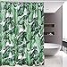 Bathroom Shower Curtain,Creative & Smart Shower Curtain 100% High-Grade Polyester Material,Amazing Exotic Rainforest Banana Leaf Pattern,Heavy-Duty&Repels Water Design,71 X 71 inches