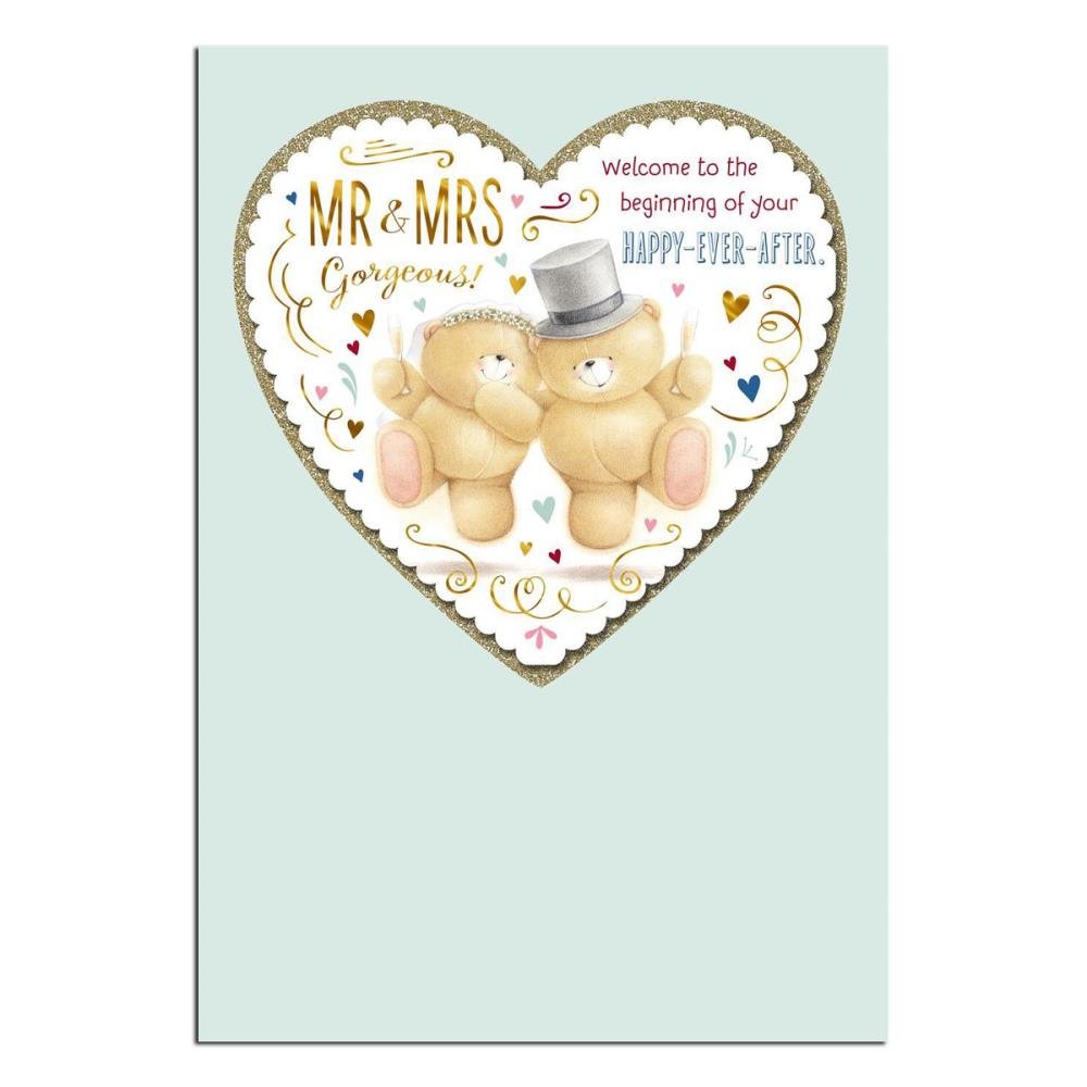 Hallmark Forever Friends Wedding Card 'Mr and Mrs' - Medium