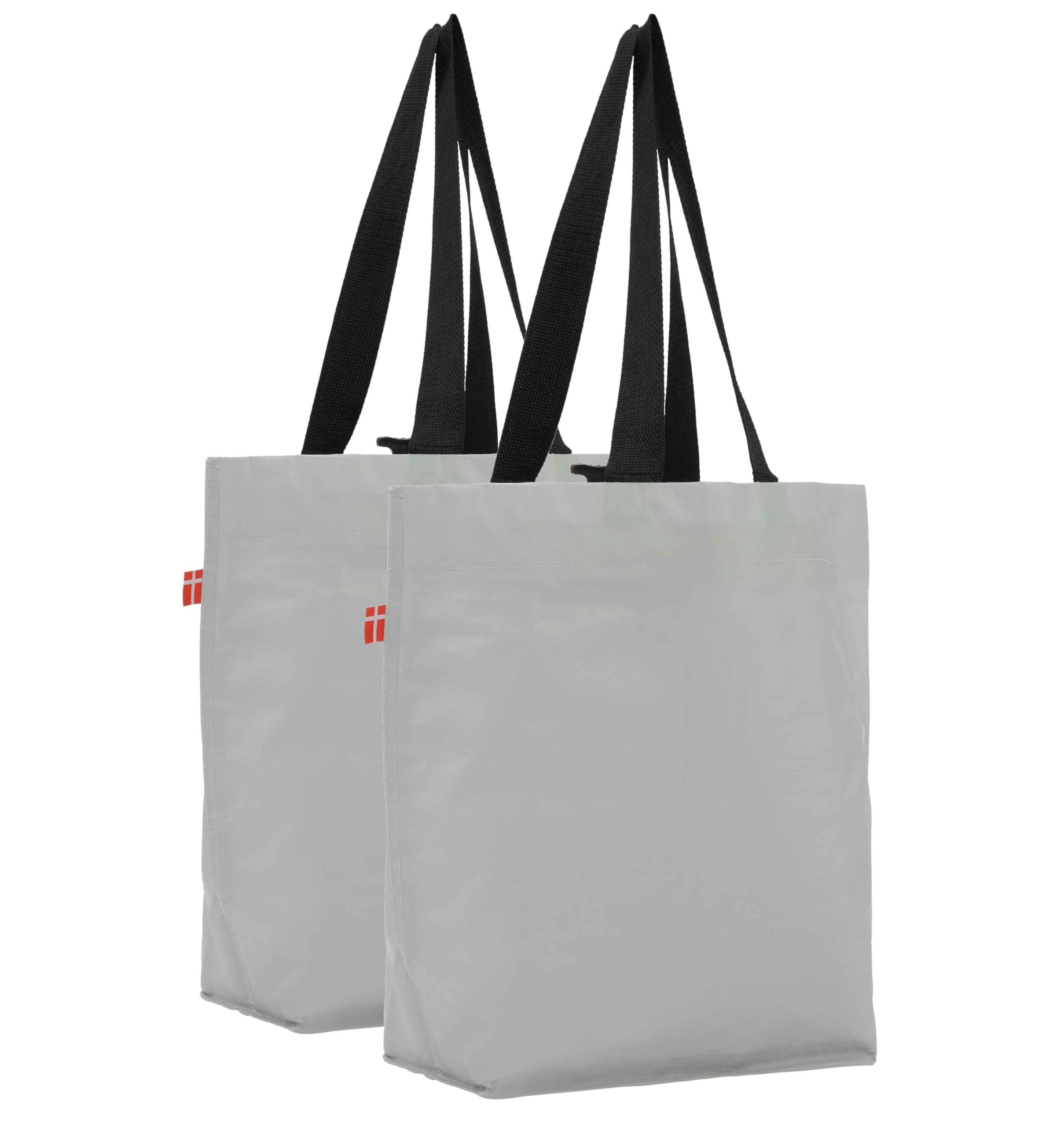 BikeZac 2.0 by COBAGS | BIKEZAC® Clip-On Shopping Bag | Bicycle Shopping Bag | Luggage Carrier Bag, Color: Cobags Simply Grey 2x