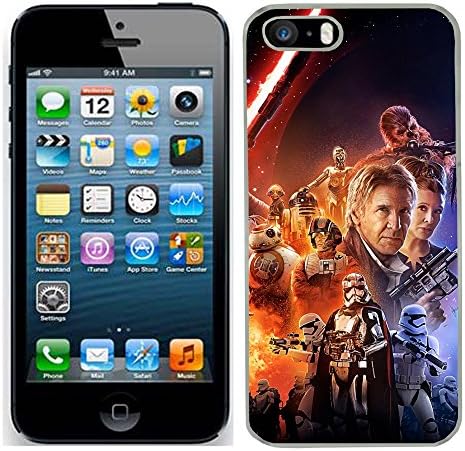 Star Wars case fits iphone 5S cover hard protective (13) for apple i mobile phone 5 s force awakens film Electronics
