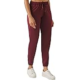 Haowind Women's High-Stretch Workout Joggers with Deep Zipper Pockets - Elastic Waist Yoga Pants for Running Travel Lounge